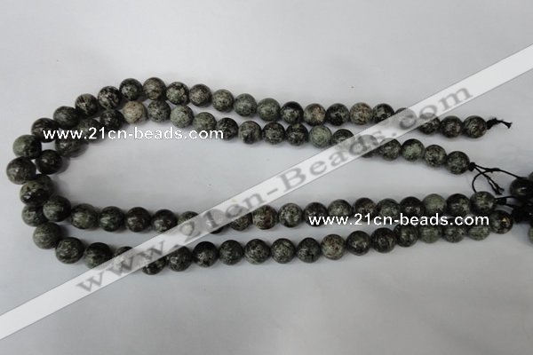 CSI12 15.5 inches 8mm round silver scale stone beads wholesale