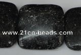 CSI129 15.5 inches 30*30mm square silver scale stone beads