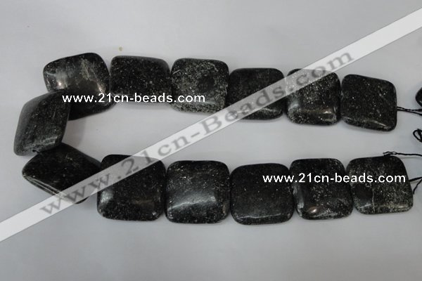 CSI129 15.5 inches 30*30mm square silver scale stone beads