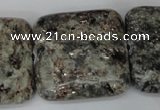 CSI60 15.5 inches 30*30mm square silver scale stone beads wholesale