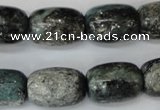 CSI65 15.5 inches 13*18mm drum silver scale stone beads wholesale