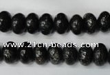 CSI68 15.5 inches 6*10mm rondelle silver scale stone beads wholesale