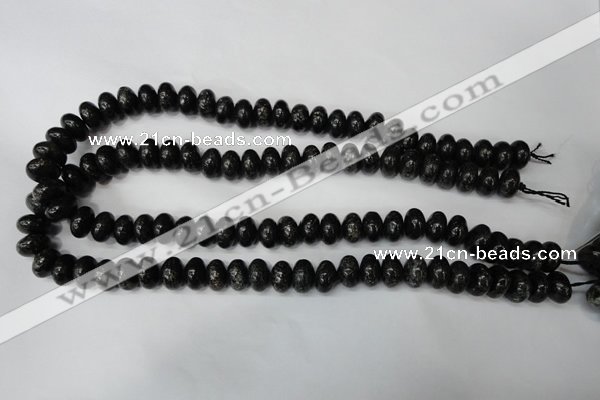 CSI68 15.5 inches 6*10mm rondelle silver scale stone beads wholesale