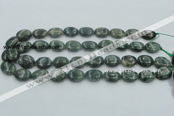 CSJ206 15.5 inches 15*20mm oval serpentine jade gemstone beads