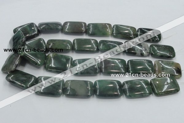 CSJ208 15.5 inches 22*30mm rectangle serpentine jade gemstone beads