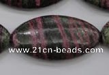 CSJ275 15.5 inches 20*40mm marquise dyed green silver line jasper beads