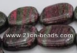 CSJ290 15.5 inches 22*30mm freeform dyed green silver line jasper beads