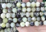 CSJ303 15.5 inches 10mm round serpentine new jade beads wholesale