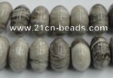 CSL03 15.5 inches 9*16mm rondelle silver leaf jasper beads wholesale