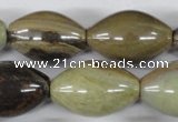 CSL106 15.5 inches 22*30mm rice silver leaf jasper beads wholesale