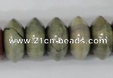 CSL110 15.5 inches 10*20mm rondelle silver leaf jasper beads wholesale