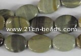 CSL117 15.5 inches 12*16mm oval silver leaf jasper beads wholesale