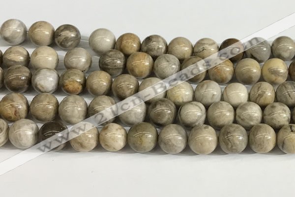 CSL154 15.5 inches 12mm round 

sliver leaf jasper beads wholesale