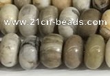 CSL163 15.5 inches 5*8mm rondelle 

sliver leaf jasper beads wholesale