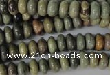 CSL18 15.5 inches 5*8mm rondelle silver leaf jasper beads wholesale