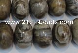 CSL20 15.5 inches 13*20mm rondelle silver leaf jasper beads wholesale