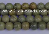 CSL200 15.5 inches 4mm round silver leaf jasper beads wholesale