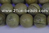 CSL205 15.5 inches 14mm round silver leaf jasper beads wholesale