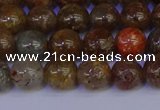 CSL222 15.5 inches 8mm round gold leaf jasper beads wholesale