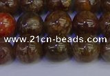 CSL224 15.5 inches 12mm round gold leaf jasper beads wholesale