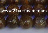 CSL225 15.5 inches 14mm round gold leaf jasper beads wholesale