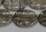 CSL46 15.5 inches 20*30mm oval silver leaf jasper beads wholesale