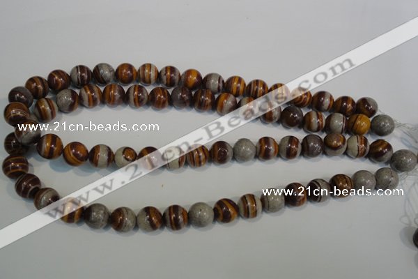 CSL83 15.5 inches 12mm round silver leaf jasper beads wholesale