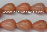 CSM14 15.5 inches 13*18mm teardrop salmon stone beads wholesale
