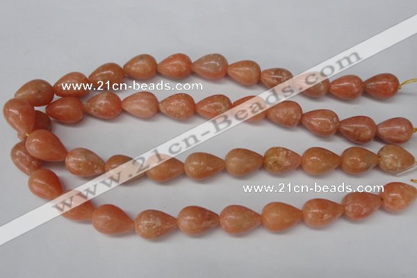 CSM14 15.5 inches 13*18mm teardrop salmon stone beads wholesale