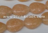 CSM45 15.5 inches 13*18mm flat teardrop salmon stone beads wholesale