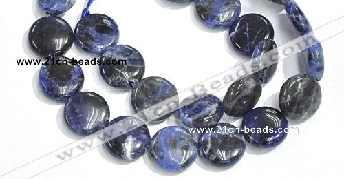 CSO09 15.5 inches A grade 8mm coin sodalite beads wholesale