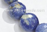 CSO21 AB grade 14mm faceted round sodalite beads wholesale