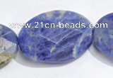 CSO26 15.5 inches A grade 10*14mm faceted oval sodalite beads