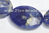 CSO27 15.5 inches faceted oval 13*18mm A grade sodalite beads