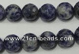 CSO304 15.5 inches 12mm faceted round Brazilian sodalite beads