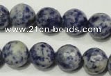 CSO305 15.5 inches 14mm faceted round Brazilian sodalite beads