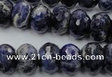 CSO355 15.5 inches 10*16mm faceted rondelle natural sodalite beads