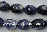 CSO368 15.5 inches 12*16mm faceted nuggets natural sodalite beads