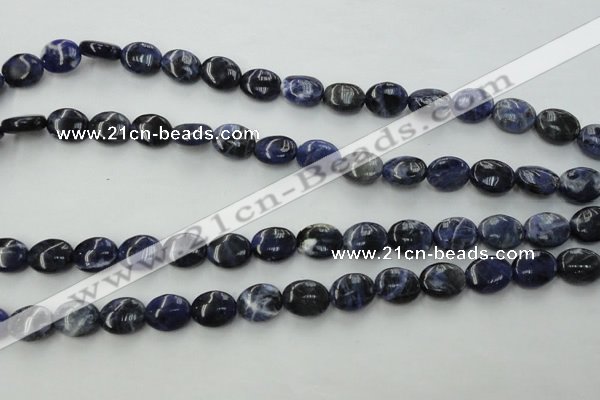 CSO370 15.5 inches 8*10mm oval natural sodalite gemstone beads