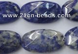 CSO391 15.5 inches 16*28mm faceted oval natural sodalite beads