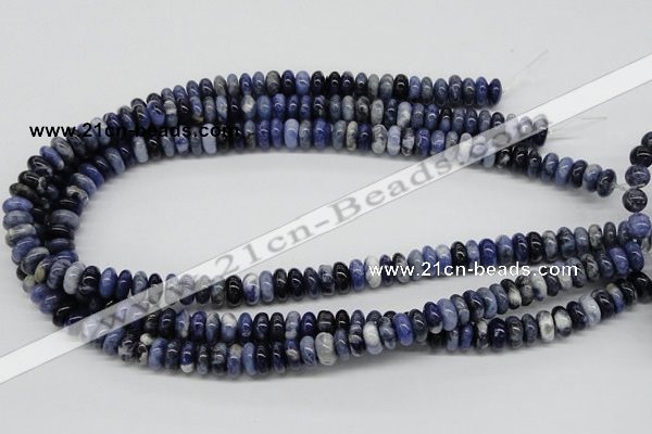 CSO40 15.5 inches 5*10mm rondelle sodalite gemstone beads wholesale