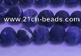 CSO454 15.5 inches 6mm round matte sodalite gemstone beads