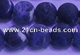 CSO457 15.5 inches 12mm round matte sodalite gemstone beads