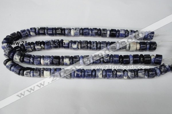 CSO50 15.5 inches 4*12mm & 8*12mm rondelle sodalite gemstone beads