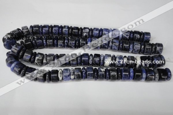 CSO51 15.5 inches 5*16mm & 9*16mm rondelle sodalite gemstone beads