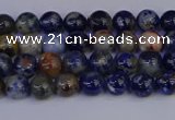 CSO510 15.5 inches 4mm round orange sodalite beads wholesale