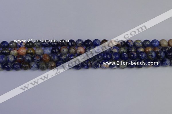 CSO512 15.5 inches 8mm round orange sodalite beads wholesale