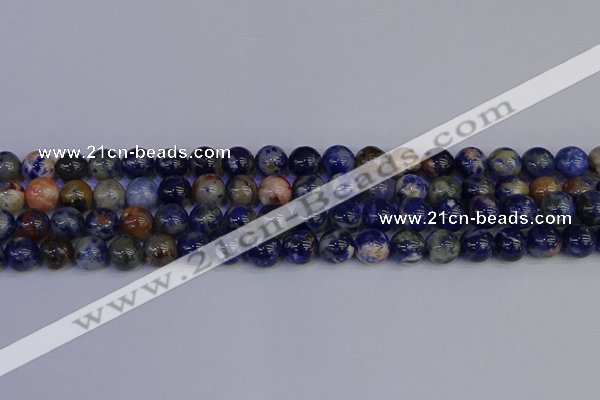 CSO513 15.5 inches 10mm round orange sodalite beads wholesale