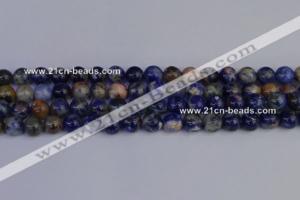 CSO514 15.5 inches 12mm round orange sodalite beads wholesale