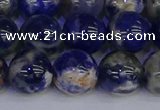 CSO515 15.5 inches 14mm round orange sodalite beads wholesale